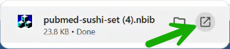 Chrome option for saving files.